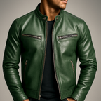 Chaqueta Cuero Vintage Hombre Premium