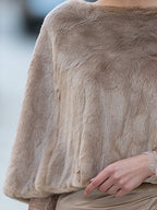 Elegant Plush Faux Fur Cape