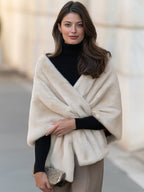 Women's Faux-fur Wrap-style Cape/shawl
