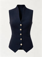 Two-Piece Double-Breasted Blazer And Vest Set