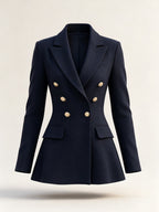 Two-Piece Double-Breasted Blazer And Vest Set