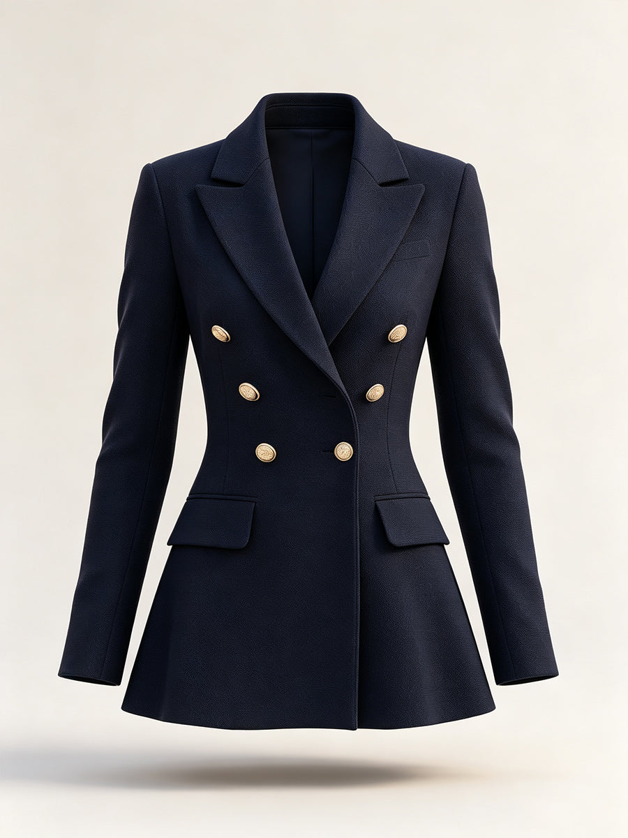 Two-Piece Double-Breasted Blazer And Vest Set