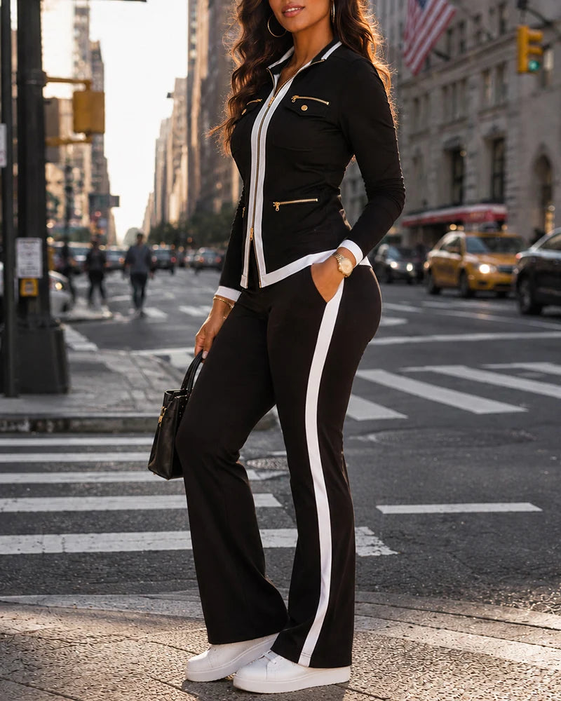Lässiges zweiteiliges Jogging-Set für Damen