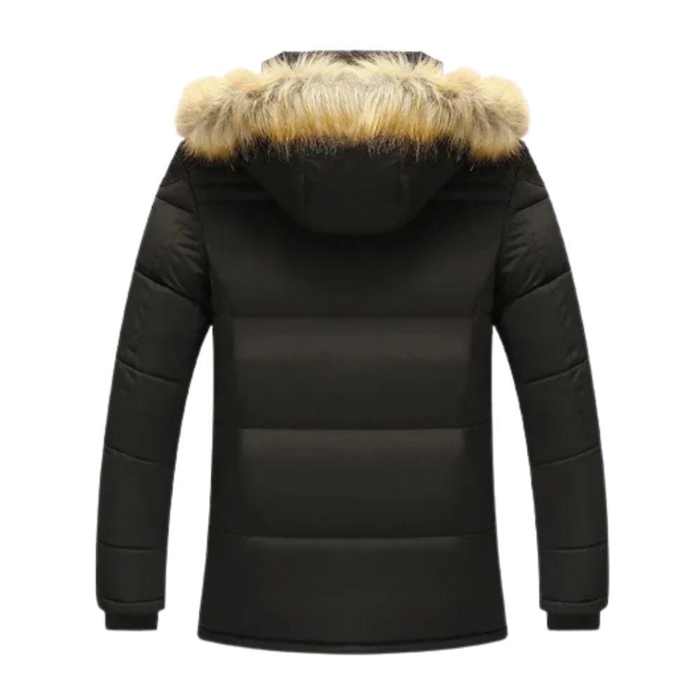 Elegante chaqueta de invierno de forro polar acolchada