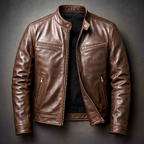 Chaqueta Cuero Vintage Hombre Premium