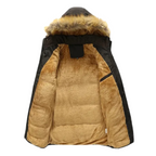 Elegante chaqueta de invierno de forro polar acolchada