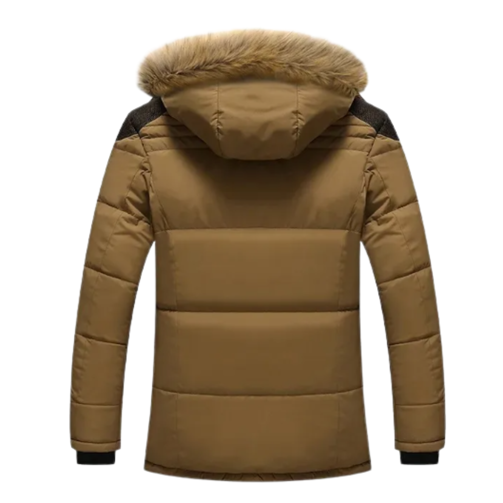Elegante chaqueta de invierno de forro polar acolchada