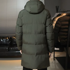 Elegante chaqueta larga de invierno