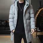 Elegante chaqueta larga de invierno