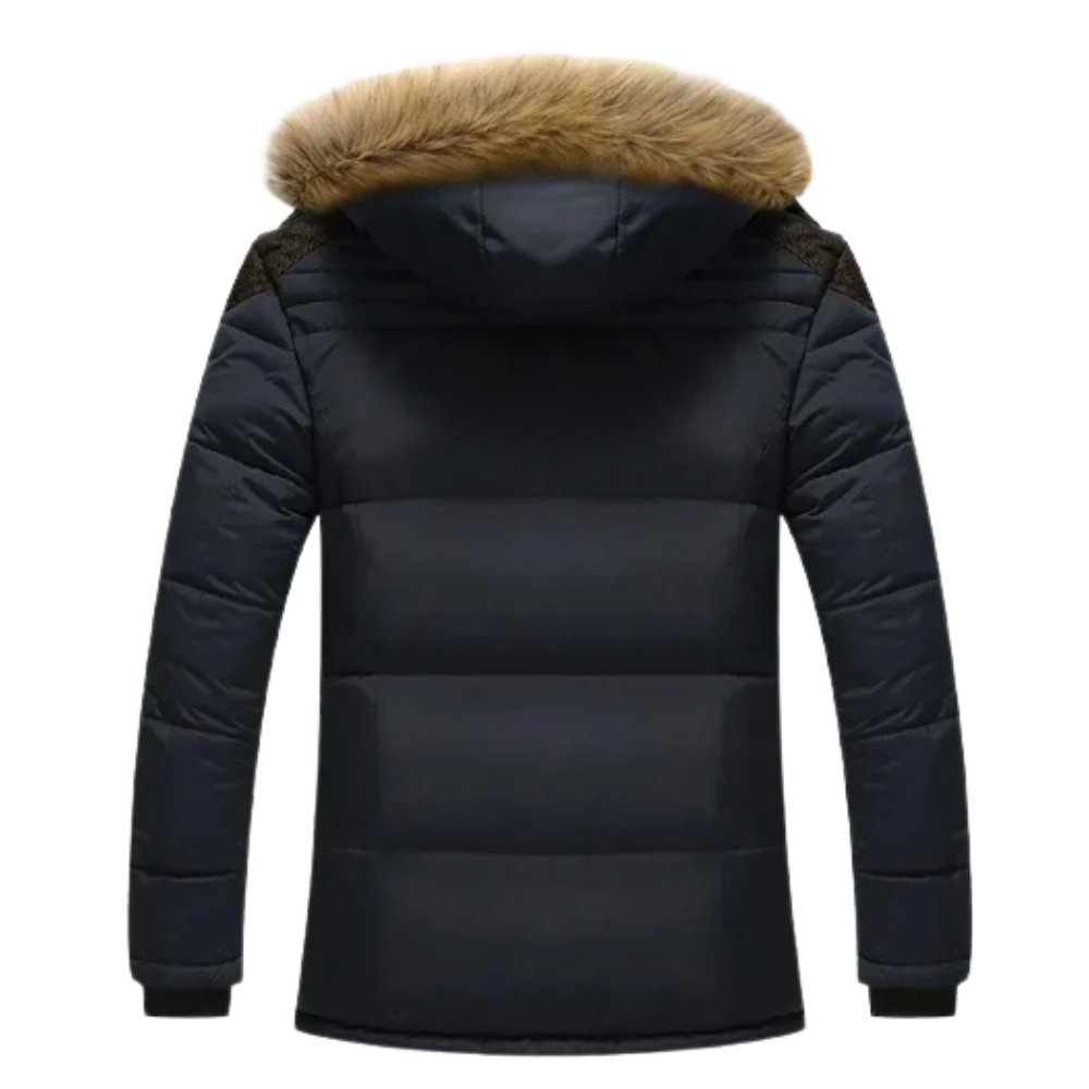 Elegante chaqueta de invierno de forro polar acolchada