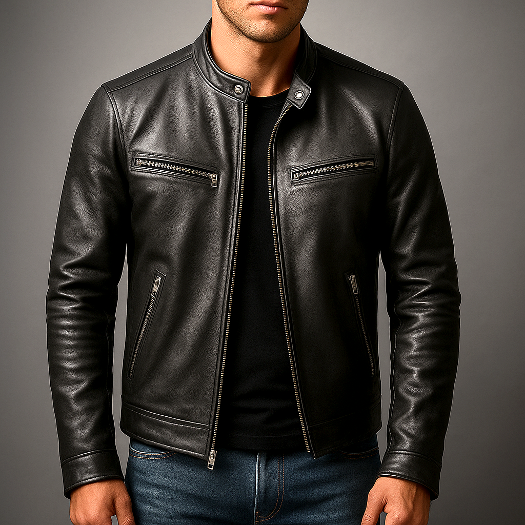 Chaqueta Cuero Vintage Hombre Premium