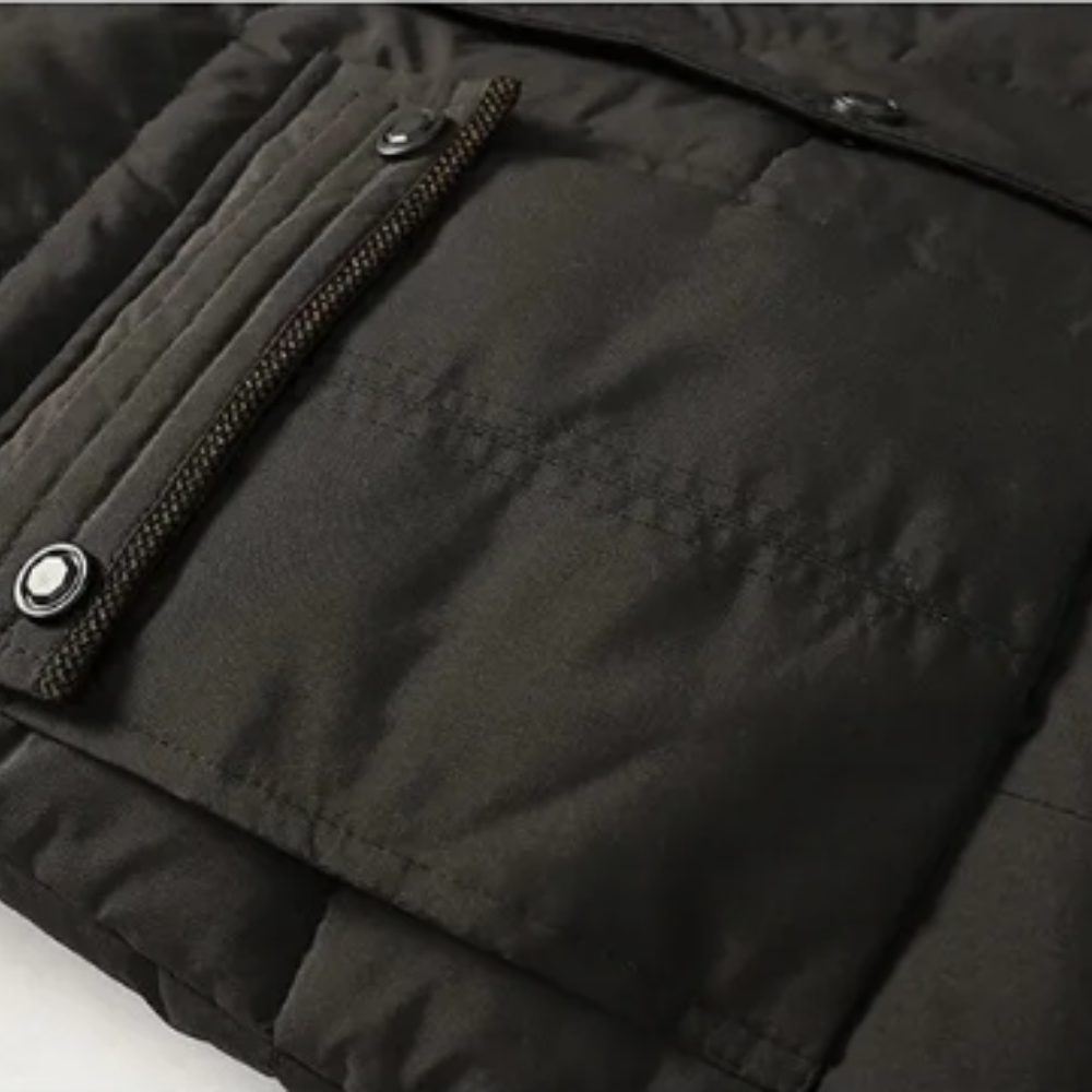 Elegante chaqueta de invierno de forro polar acolchada