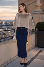 Elegant Plush Faux Fur Cape