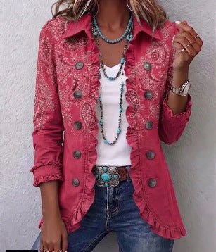 Isotta | Veste paisley vintage à volants