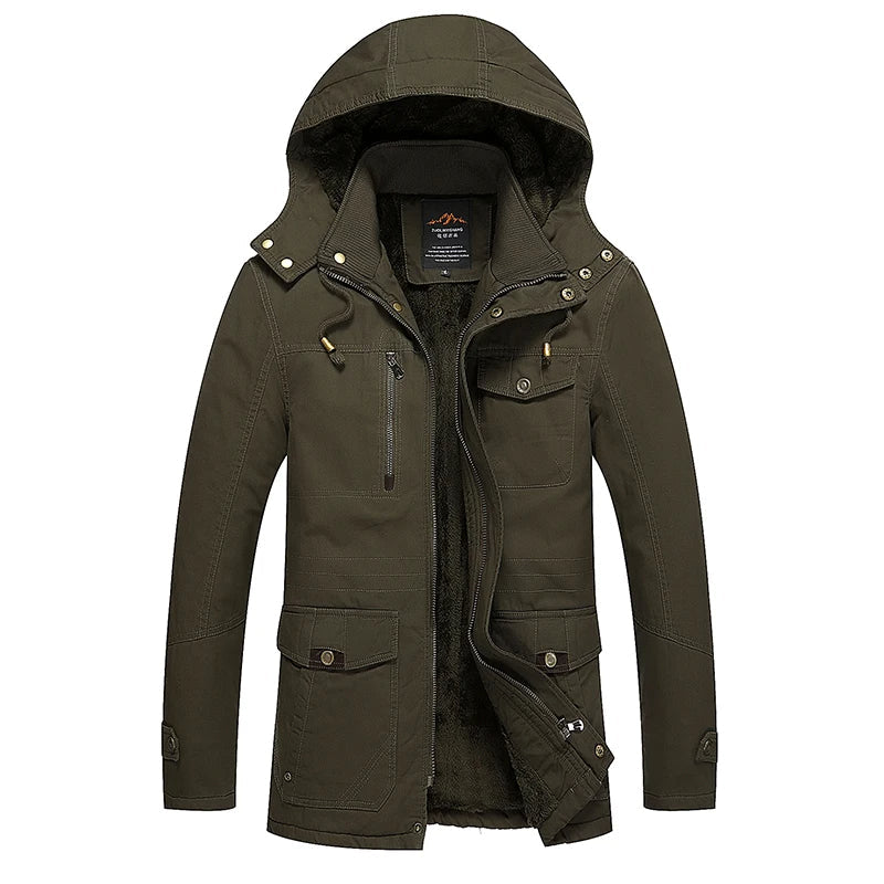 Elegante chaqueta de invierno acolchada de algodón