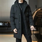 Elegante chaqueta larga de invierno