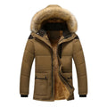 Elegante chaqueta de invierno de forro polar acolchada